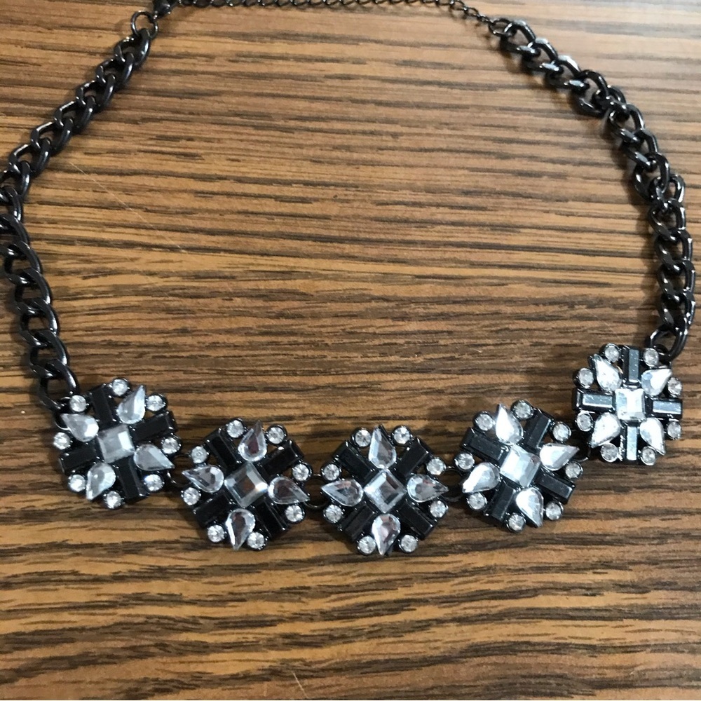 3/$20 Metal Rhinestone Choker Necklace - Picture 1 of 4